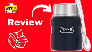 THERMOS Stainless King VacuumInsulated Food Jar with Spoon  Review [upl. by Marshall405]