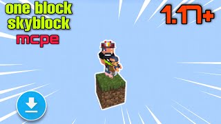 How to download one block skyblock for mcpe  117 [upl. by Carolus217]