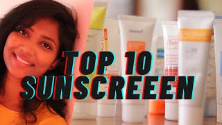 best top 10 sunscreen in india 🔥🌤️ swatches of all the sunscreen  must have☀️ [upl. by Travus]