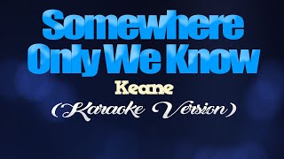 SOMEWHERE ONLY WE KNOW  Keane KARAOKE VERSION [upl. by Ehrlich645]