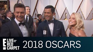 Kelly Ripa amp Mark Consuelos Have a 2018 Oscars Date Night  E Red Carpet amp Award Shows [upl. by Pangaro638]