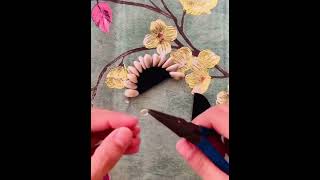 Navratri special Earrings using cowry shells😱 chetnacrafting diy earings garba ytviral craft [upl. by Ecerehs973]