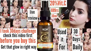 wowvitcserum30days challenge with Wow Vitamin c serum20Vitamin C serum for faceBhawna sharma [upl. by Gordie]