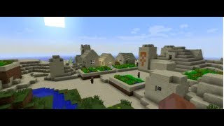 SEMILLA PARA MINECRAFT 162 pueblo desertico con templo D [upl. by Ibrab]