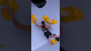 🔥Brooke Raboutou TOP Final Budapest shorts climbing bouldering rockclimbing olympics [upl. by Joselyn]