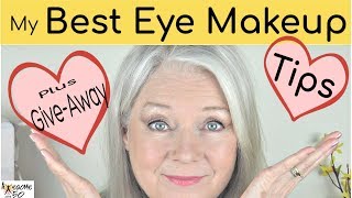 My Best Eye Makeup amp Giveaway Tips on Hooded Eyes Circles etc Women over 50 Part 1 of 5 [upl. by Lyndes]