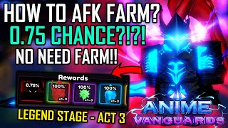 UPDATED How To AFK Farm for SECRET IGRIS MOUNT METHOD In Anime Vanguards [upl. by Lanita]