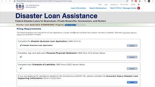 Quick Guide SBA Disaster Loan Application  specific to Coronavirus Covid19 [upl. by Liddle71]