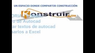 CONTAR TEXTOS Y PASAR EL RESULTADO A EXCELVBA AUTOCAD [upl. by Sitsuj]