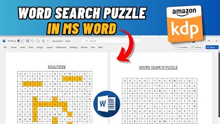 How To Make a Word Search Puzzle in MS Word [upl. by Enellij629]