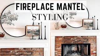 HOW TO STYLE A FIREPLACE  FIREPLACE MANTEL STYLING  IDEAS  TIPS amp TRICKS  2023 [upl. by Sension]