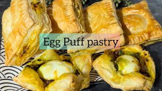 Egg Puff Pastry  Bakery style Egg puff pastry  How to make delicious pastry eggpuffrecipe [upl. by Yeh254]