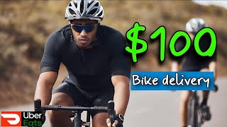 100 bike delivery  Uber eats and Doordash Part 1 [upl. by Anisamoht655]