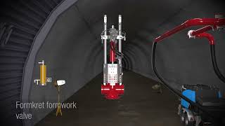 Putzmeister Formkret  concrete lining solutions for tunnels [upl. by Meerak226]