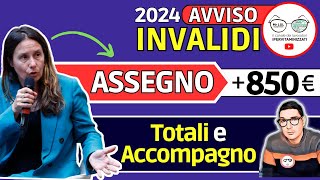 🔴 INVALIDI NOVITà 850€ ➡ AUMENTO BONUS ACCOMPAGNAMENTO Assegno universale ANZIANI NO AUTOSUFFICIENTI [upl. by Ailimaj]