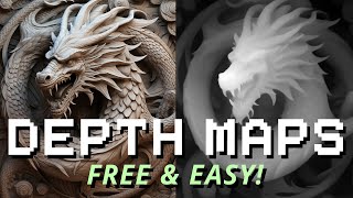 Create DEPTH MAPS from AI images for 3D LASER ENGRAVING [upl. by Idihsar84]