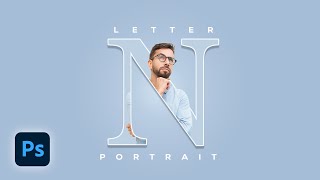 Easy way to Create Letter Portrait  Photoshop Tutorial [upl. by Cohla]