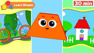 Shapes School  Educational videos for Babies  Learn Shapes for kids  Rectangle  First University [upl. by Schroer]