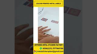 Metal stickers machine and stickers manufacturers Mumbai and Delhi Faridabad [upl. by Francyne]