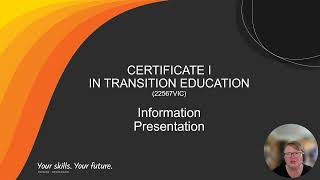 22567VIC  Certificate I in Transition Education Semester 1 2024 [upl. by Yerot]