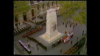 Remembrance Sunday at the Cenotaph 1991 [upl. by Robison]