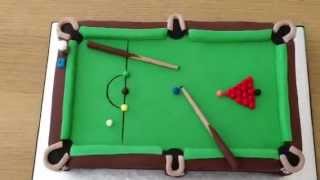 Snooker table fondant cake [upl. by Stoll]