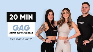 🔥 20 MINUTI GAMBE ADDOME E GLUTEI CON DILETTA LEOTTA [upl. by Miki]