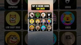 Top 12 Meme Coins For 2025crypto cryptotrading memecoin indiabtc surendrathakur [upl. by Kriste]