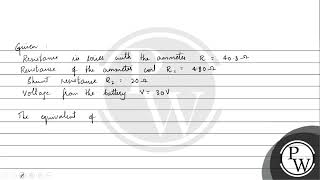 A circuit contains an ammeter a battery of 30 V and a resistance 408 ohm all connected in seri [upl. by Annahtur]