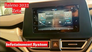 Baleno Zeta 2022 Infotainment System Explained  Baleno 2nd Top Model 2022 [upl. by Grimaldi982]