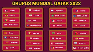 ASÍ quedaron DEFINIDOS los GRUPOS para el MUNDIAL de QATAR 2022 [upl. by Orten]