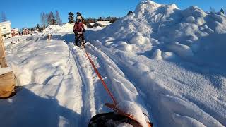 Bob Snowracer bakom snöskoter [upl. by Aehr]