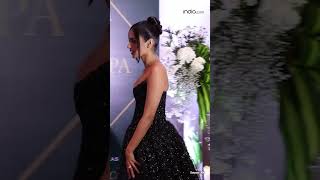 Manushi Chhillar looks beautiful in a black shimmery gown ytshorts [upl. by La]