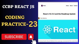 Fetch And Routing Practice  Coding Practice 23  REACT JS  NxtWave  CCBP 40 [upl. by Botzow682]