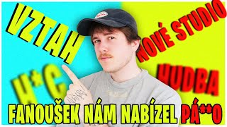 NOVÉ STUDIO  VZTAHY A HOLKY  NEPŘÍJEMNÉ ZÁŽÍTKY S FANOUŠKY  HUDBA A ANIME [upl. by Glori]