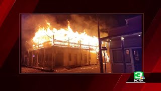 Historic Amador County building destroyed in fire [upl. by Yseult733]