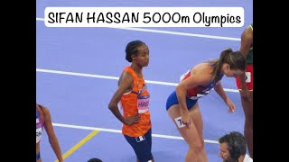 Sifan Hassan 5000m Paris 2024 Olympics Stade de France Stadium Video [upl. by Hebe]