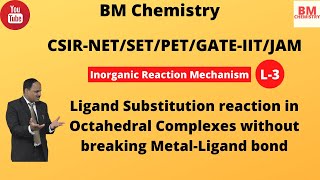 MSc NETLigand Substitution reaction in octahedral complexes without breaking of metal ligand bond [upl. by Georgetta]