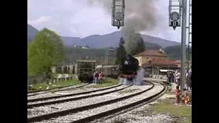 Treno Storico a Vapore  FS 640121  24 aprile 2004  Stazione di Feltre [upl. by Raclima]