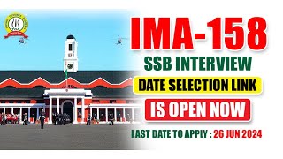 CDS 1 2024 SSB DATES OUT  CDS IMA 158 SSB Interview Dates Selection Link is Open  CDS SSB Coaching [upl. by Yordan]