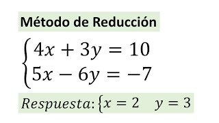 Resolucion de sistemas de ecuaciones  metodo de reduccion ejemplo 01 [upl. by Artied492]