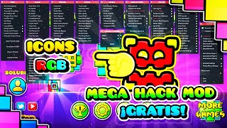 NUEVO MEGA MOD MENU GRATIS PC  RGB ICONS CREATOR MOD amp MÁS  Geometry Dash 211 [upl. by Modestia]