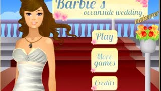 Barbie Games Barbies Oceanside Wedding Makeover Game [upl. by Aleyak138]