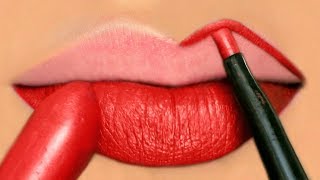 How To Apply RED Liquid Lipstick Perfectly  Makeup Tutorials for Beginners  Anaysa [upl. by Hsan]