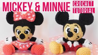 Mickey and Minnie Crochet Tutorial Part 2 [upl. by Anastice704]