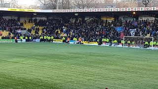 Rangers fans pelt Police Scotland with Snowballs after beating Livingston 31 Sun 28 Nov 2021 [upl. by Eiramadnil]