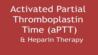 Activated Partial Thromboplastin Time aPTT amp Heparin Therapy  Dr Shikha Parmar [upl. by Eresed]