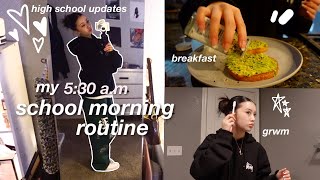 grwm SCHOOL MORNING ROUTINE🕔9th grade [upl. by Magdaia]