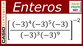 POTENCIACIÓN DE NÚMEROS ENTEROS  Ejercicio 4 con CASIO Classwiz fx991LA X [upl. by Bruning]