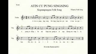 Atin Cu Pung SingSing Kapampangan Folk Song  Music Sheet [upl. by Novled]